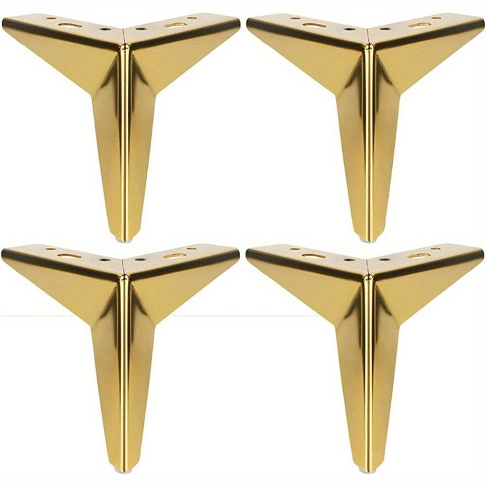 

4pcs Furniture legs,durable Heavy Duty Cabinet Legs Metal Triangle Furniture Feet,for Table Cabinet Couch Bookcase Chair DIY Replacement Parts 15CM золотистий