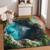 Scenic Waterfall Rug for Nature Lovers  Relaxing Landscape Decor Indoor Outdoor Area Rugs Anti slip carpet can be machine washed