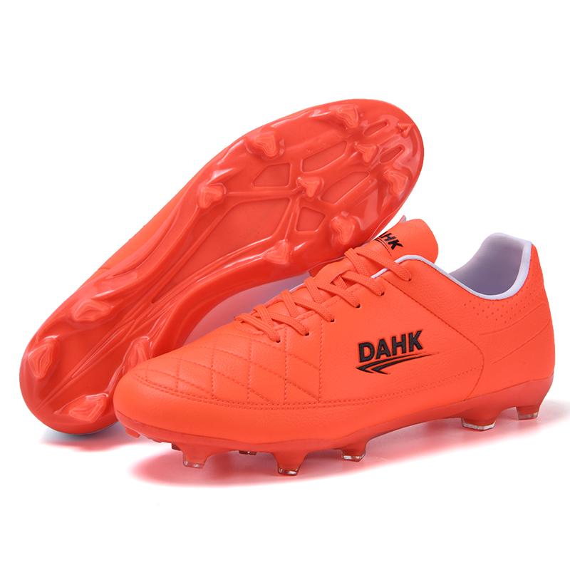 

Футбольные бутсы мужские/женские 35-46 с мягкой резиновой подошвой, короткие гвозди, искусственный газон, детские футбольные бутсы 46 оранжевый