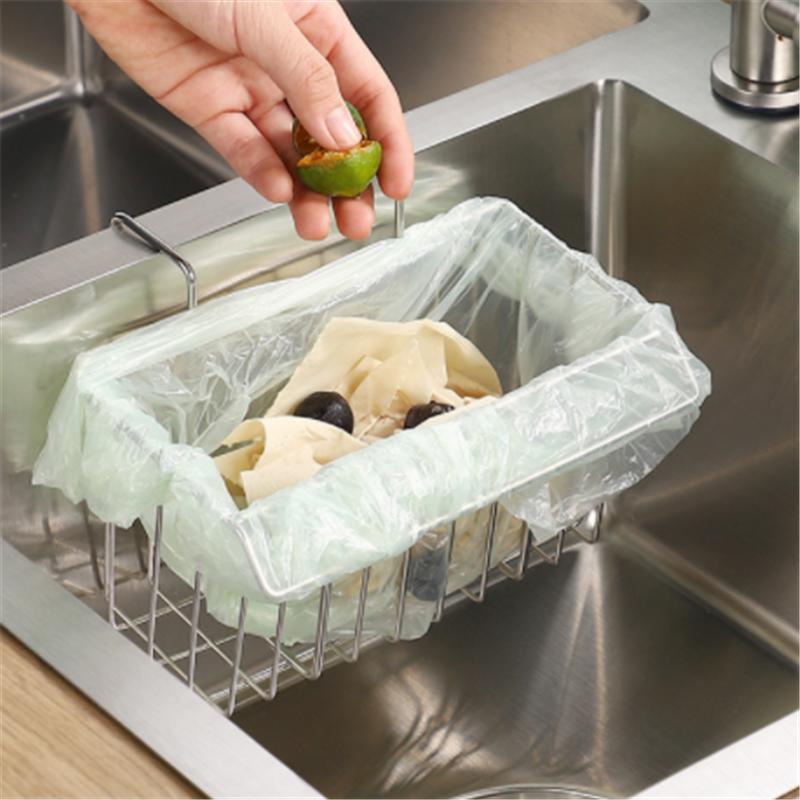 1 Stück Hängender Trockenkorb Küche Schmiedeeisen Edelstahl Abtropfgestell Bürste Schwamm für Spüle Aufbewahrung Abtropfhalter Organizer