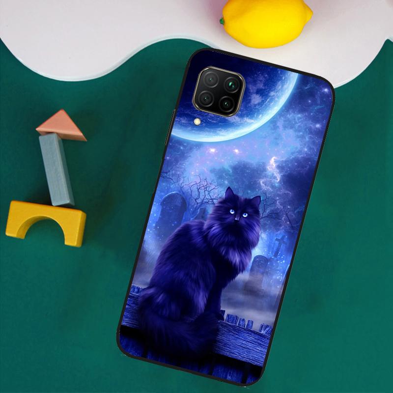 Witches Cat Moon For Huawei Nova 11i 12s 12i 8i 7i Y73 Y70 Y90 Y60 Y72 Y61 Y91 9 10 SE P30 Pro P40 Lite Case