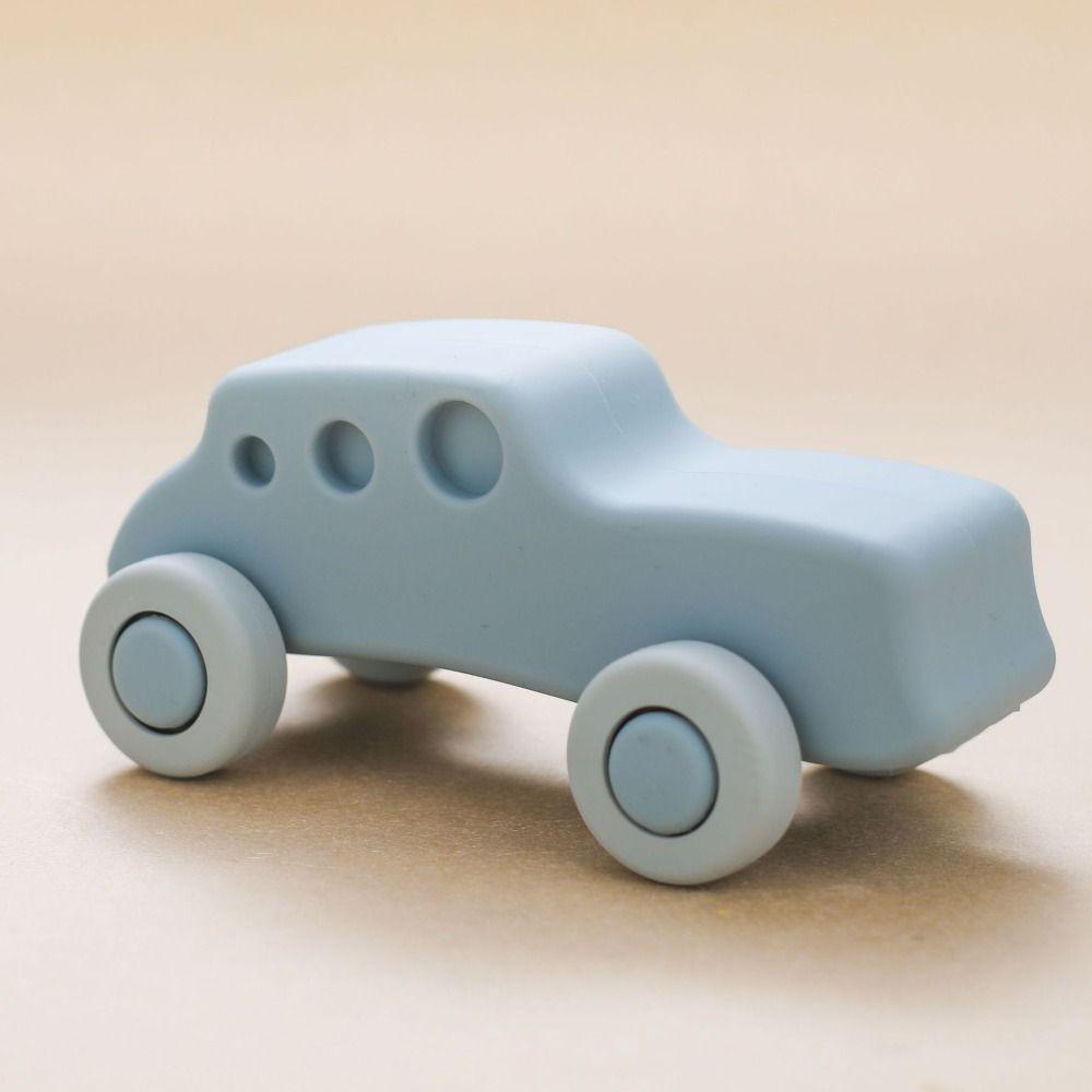 BPA Free Baby Silicone Car Toys Cartoon Montessori Toys Multifunctional Baby Teething Toys