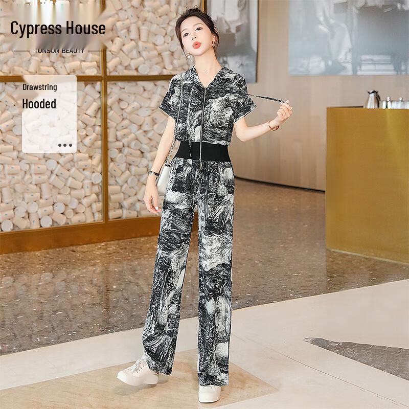 Sibaisha Women s Floral Print Two-Piece Set XL