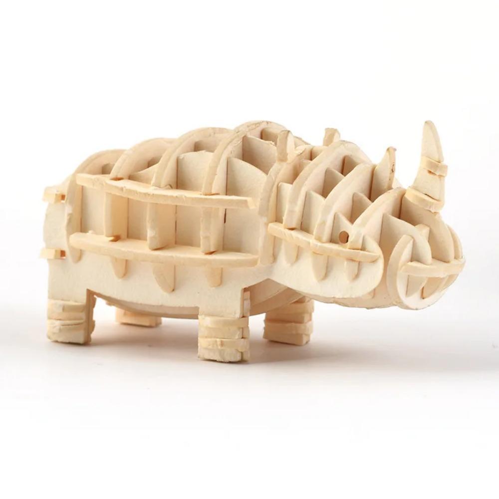 DIY 3D Wooden Puzzle Model Animal Montessori Toys for Children Crafts Dachshund Skeleton Assembly Gift Set for Kids Adults Teens