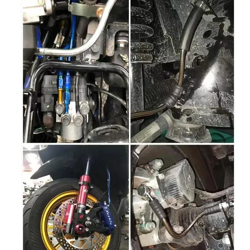 1/2/3/4/5M AN3 Motorcycle Braided PVC Stainless Steel PTFE Brake Line Hose FLUID HYDRAULIC Hose Racing Gas Oil Fuel Tube Pipe