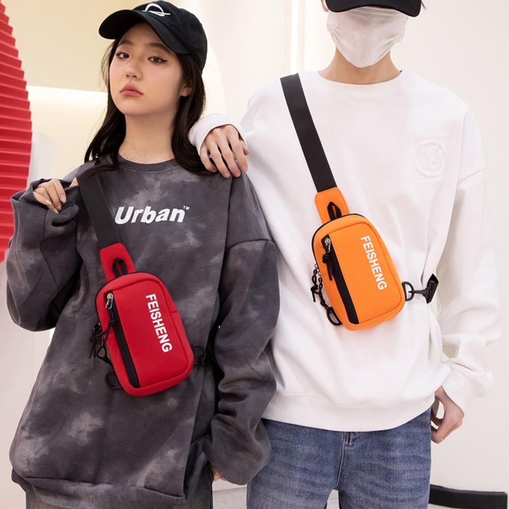 Large Capacity Men's Chest Bag Multifunctional Sports Waist Bag Shoulder Crossbody Bag Male