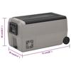 VidaXL Cooler with Wheel and Adapter Black and Grey 50 L PP and PE, Electric Cooler, Compressor Refrigerator, 3154639