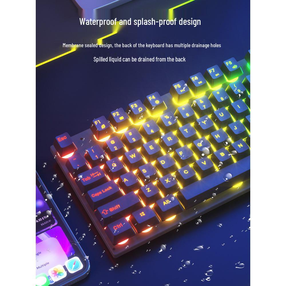 Wired Keyboard & Mouse Set: Silent E-sports Gaming & Typing