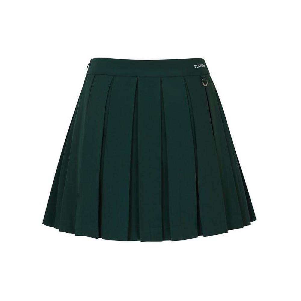 PLAYBOO Inverted Pleat Skirt W Inner Pants Deep Green