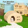 Natural Wood Hamster Hideaway Arch Design Small Pet Castle New Hamster House  for Small Pets