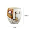 Resin Abstract Art Painted Flower Pot Colorful Figures Facial Sculptures Human Face Flower Pots Maya Statue Home Decoration