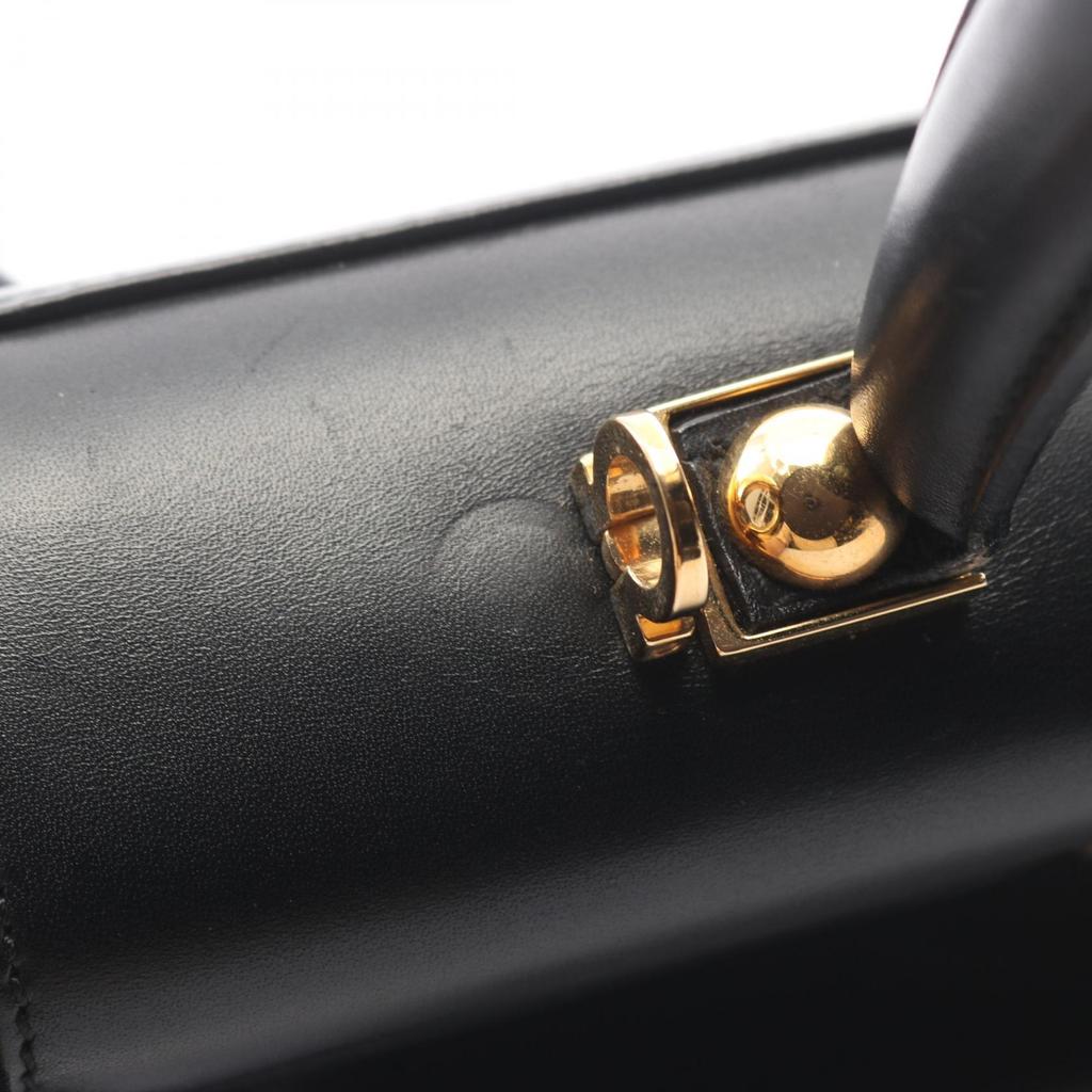 Used Salvatore Ferragamo Gancini 2WAY Handbag 21 2181 leather Black Used Women