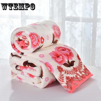 Home Textiles Flannel Plus Fleece Blanket Super Warm Soft Solid Blanket Coral Fleece Bedspread Mattress Fluff Thin Blanket Available In Four Seasons