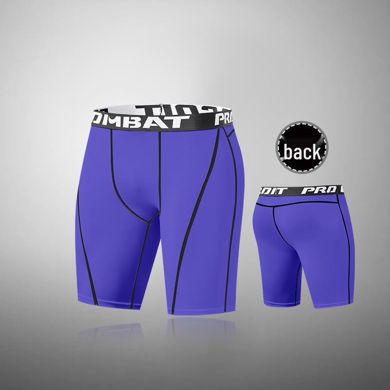 Men's High-Elastic Compression Sports Leggings: Quick-Dry, Long Pants for Running, Basketball & Fitness.