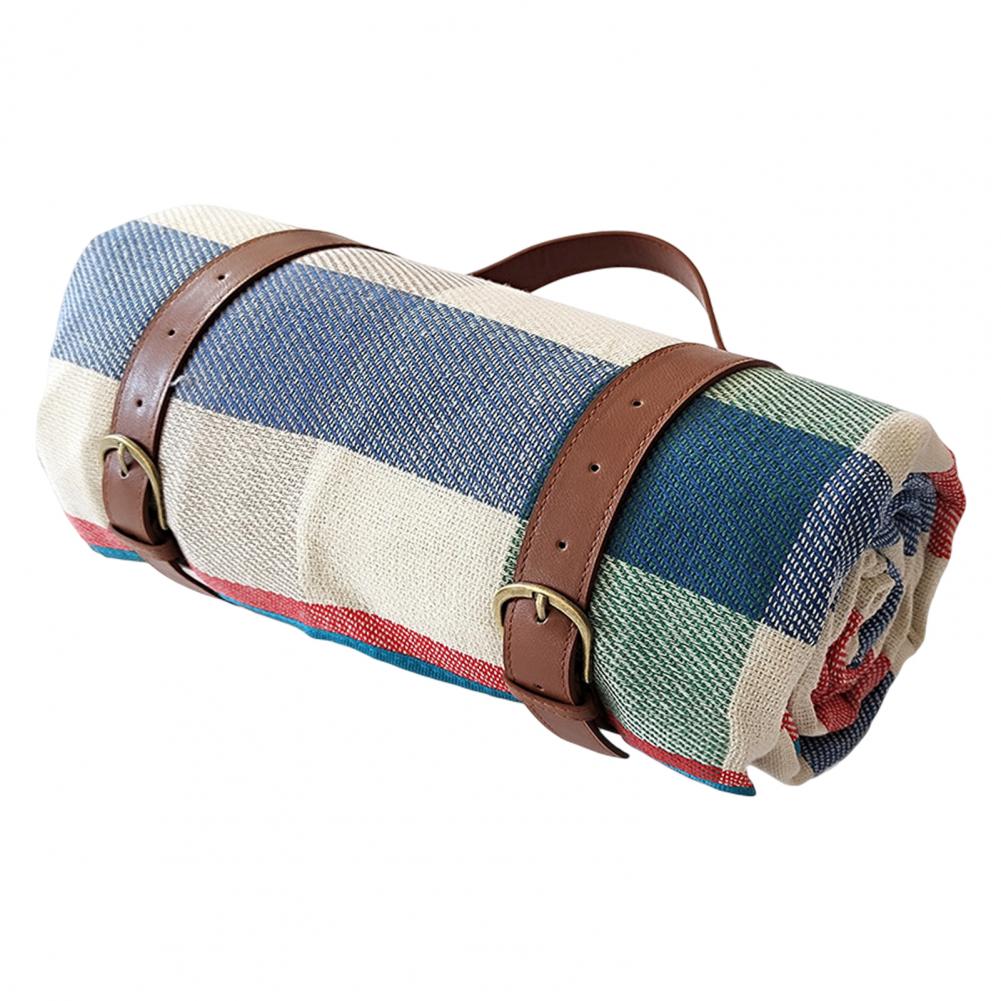 Camping Blanket Machine Washable Outdoor Activity Blanket Moisture-proof Foldable Large Area Plaid Picnic Mat Outdoor Activity Supplies