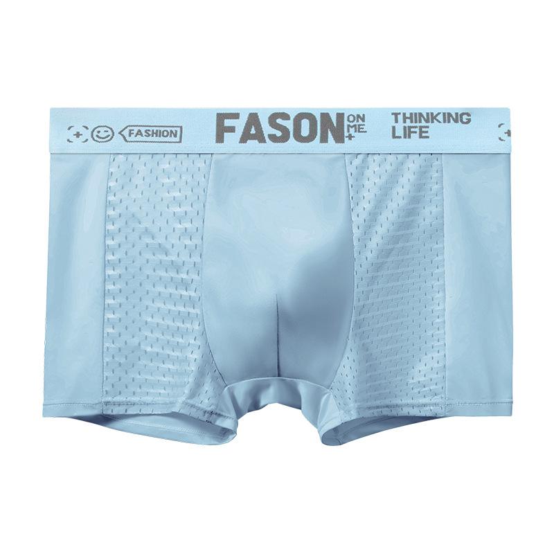 Men's Underwear Men's Ice Silk Large Size Breathable Mesh Flat Corner Pants Four Corner Underwear