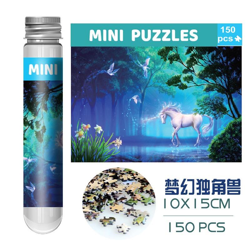 150PCS Mini Test Tube Oil Painting Jigsaw Puzzles Set Family Educational Toys Gifts for Adults Children Creative DIY Puzzle Game
