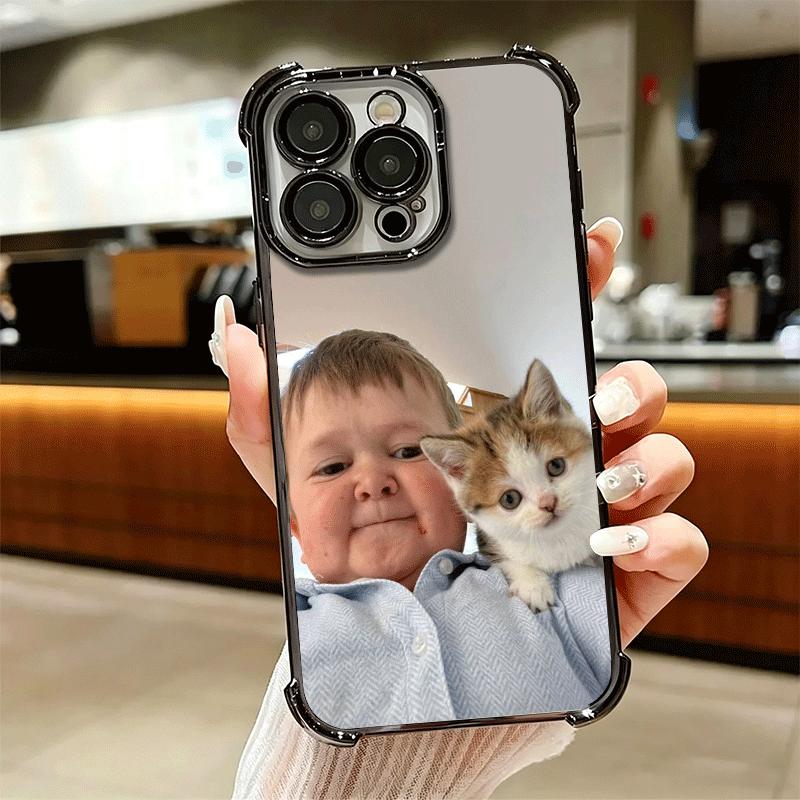 Funny Babaite Hasbulla Plating Phone Case For Iphone 16 17 Pro Max Air 16E 14 15 Plus 12 13 Mini Anti-Fall Airabag Cover
