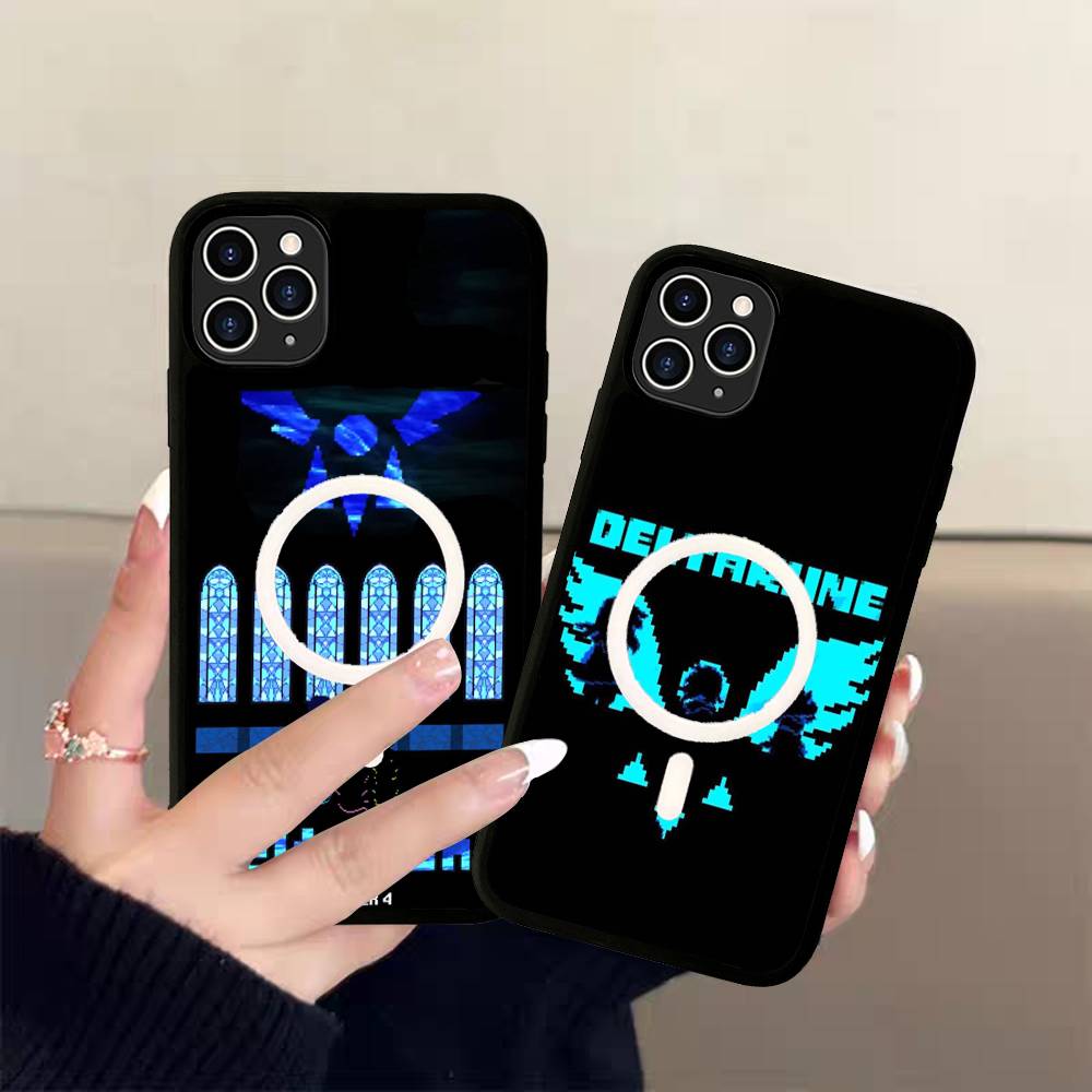 D-Deltarune Ralsei For Magsafe Magnetic Phone Case Wireless PC+TPU For iPhone 11 12 13 14 15 16 17 Pro Max Plus