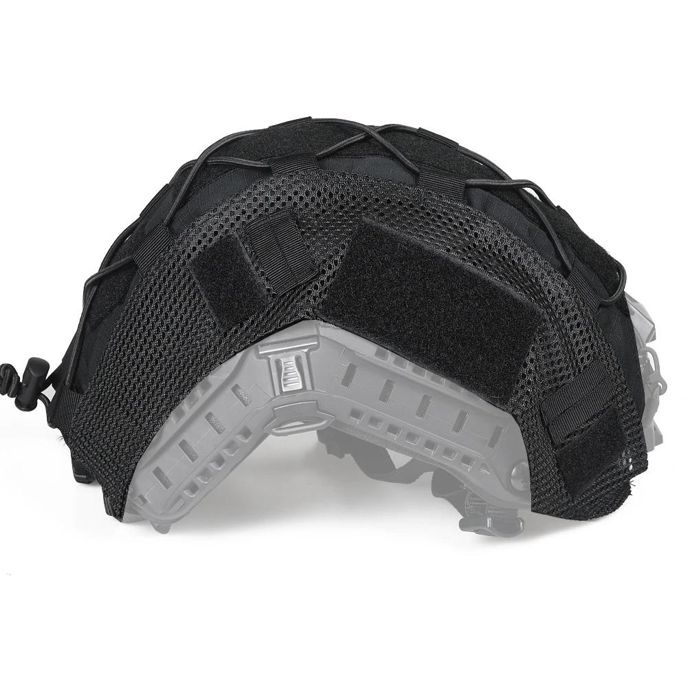 Tactical Helmet Cover with Elastic Cord for FAST Helmet Airsoft Paintball Wargame Gear CS MH PJ BJ Helmets Cover 15 Colors
