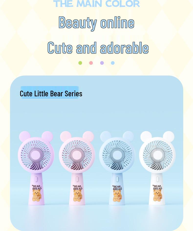 

2026 Compact High-Speed USB Rechargeable Handheld Student Desktop Fan with Logo. New Model