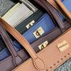 Woven Handbag Handle Bag Handle Diy Bag Accessories Buckle Pu Handle Retro Perforated Double Handle Solid Color Bag Handle