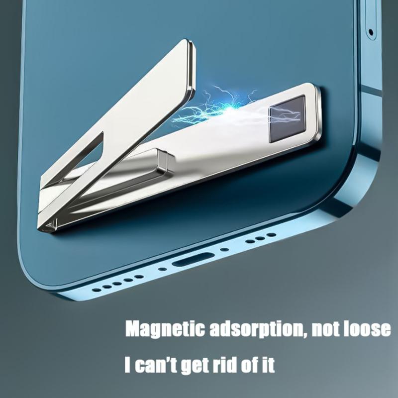 Magnetic Ultra Thin Foldable Mobile Phone Holder Bracket Metal Desktop Cell Phone Stander Phone Support Kickstand Universal 2025