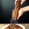 Multifunctional Acacia Wood Pepper Grinder with Ceramic Core and Golden Steel