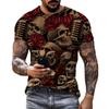 New Handprint 3D Printed Pattern Abstract Personalized Street Men's Casual Loose T-shirt