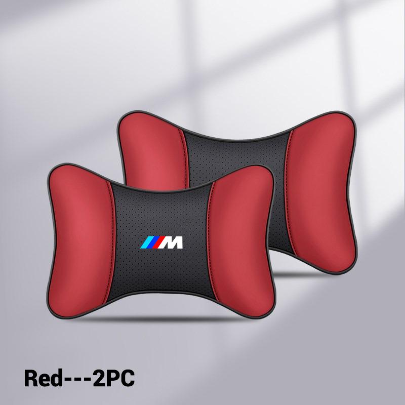 SQLI6 2pcs Car Interior Seat Headrest Pillow Neck Support Pads Stickers for BMW M Performance E30 E34 E36 F21 F30 F35 M3 M5 X1 X3