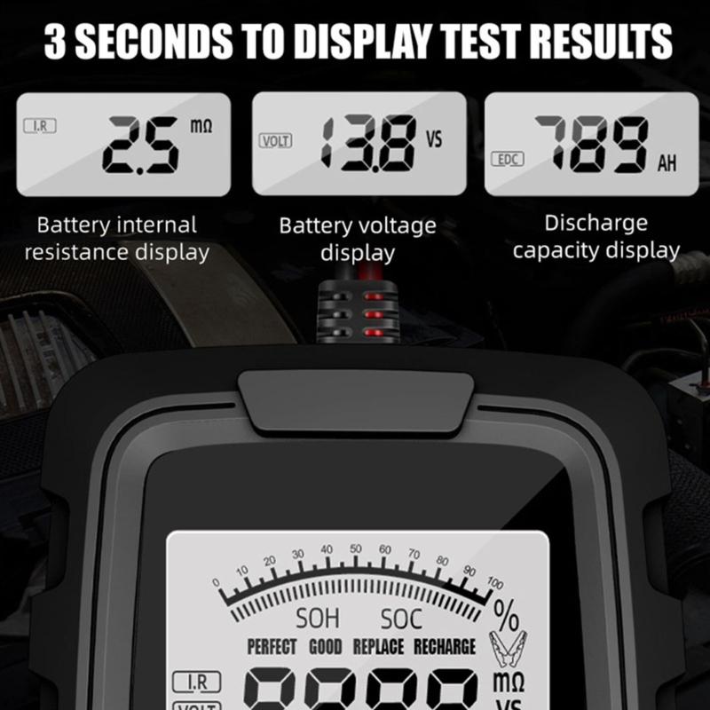 12/24V Universal Vehicle Battery Diagnostic Tool Car Battery Tester Testing Internal Resistance Voltages Analysis