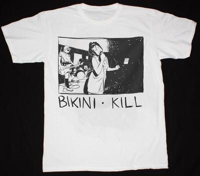 Bikini Kill Band Music Hip Hop Heavy Cotton White All Size T-Shirt
