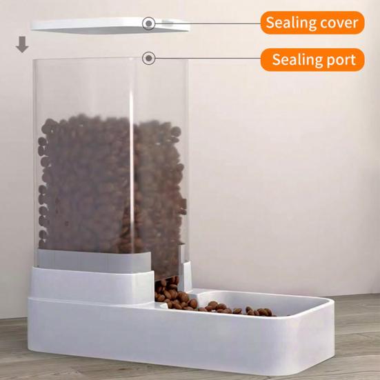 Automatic Pet Feeder And Water Dispenser Set 3.8L Capacity Food Bowl Water Drinker Pet Feeding Station for Small Medium Dog Cat Puppy