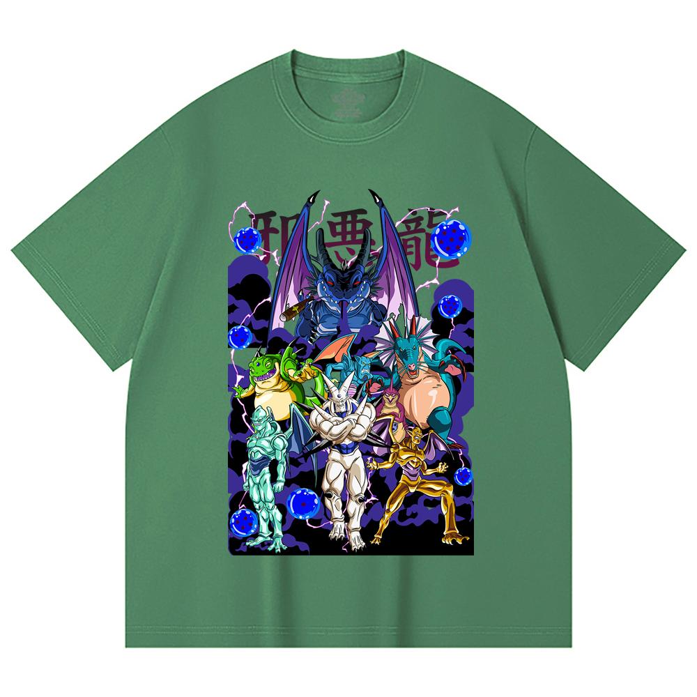 230 Gsm 100% Cotton Dragon Ball V38 Dragons Print Unisex Heavy Cotton T Shirt