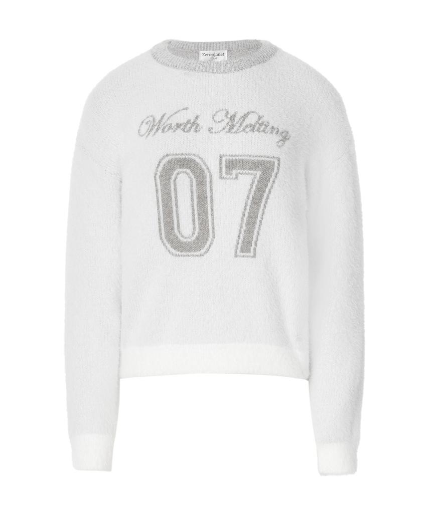 ZEROPLANET 07 Graphic Hairy Sweatshirt [Light Grey]