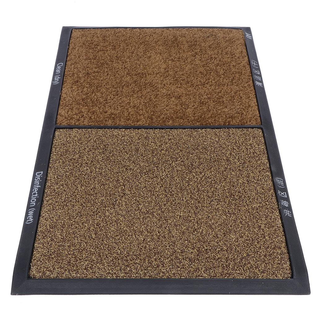 Door Mat Non Slip Dedusting Water Absorption Shoes Clean Floor Mat for Outdoor EntranceBrown