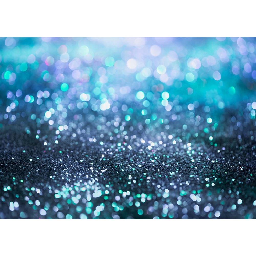 Blue Sand Glitter Flare Bokeh Photo Backgrounds Vinyl Backdrop Photography Props for Baby Shower Children Prom Party Photophone