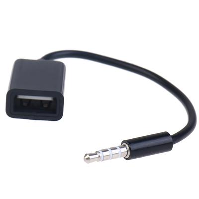 3.5Mm Male Aux Audio Plug Jack To Usb 2.0 Female Converter Cable Cord Car Mp3
