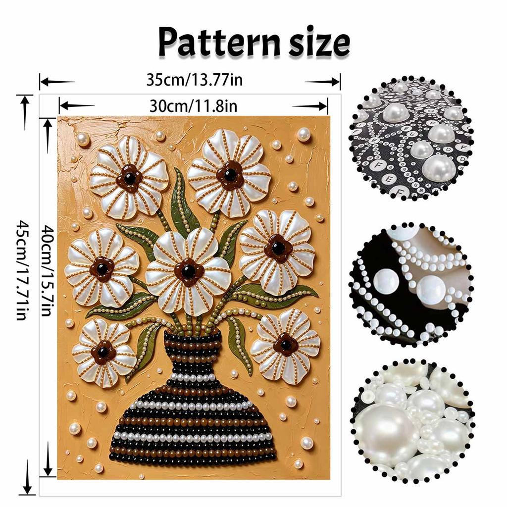 Perlenmalerei Kunst Handgefertigte Blumenvase DIY Perlendekoration Malerei