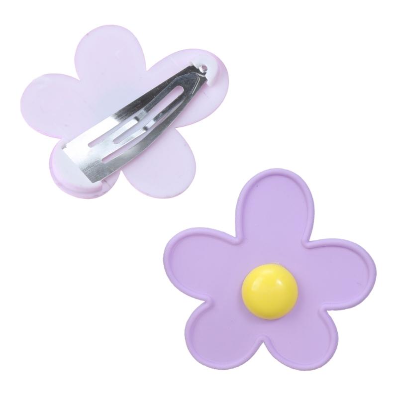 Flower Barrettes Babies Hair Clip Hair Barrette Hair Accessories Girl Headwear Acrylic Material Hair Pins for Children