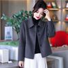 Women's Short, Loose-Fitting, Double-Faced Wool Coat—Warm Winter Outerwear