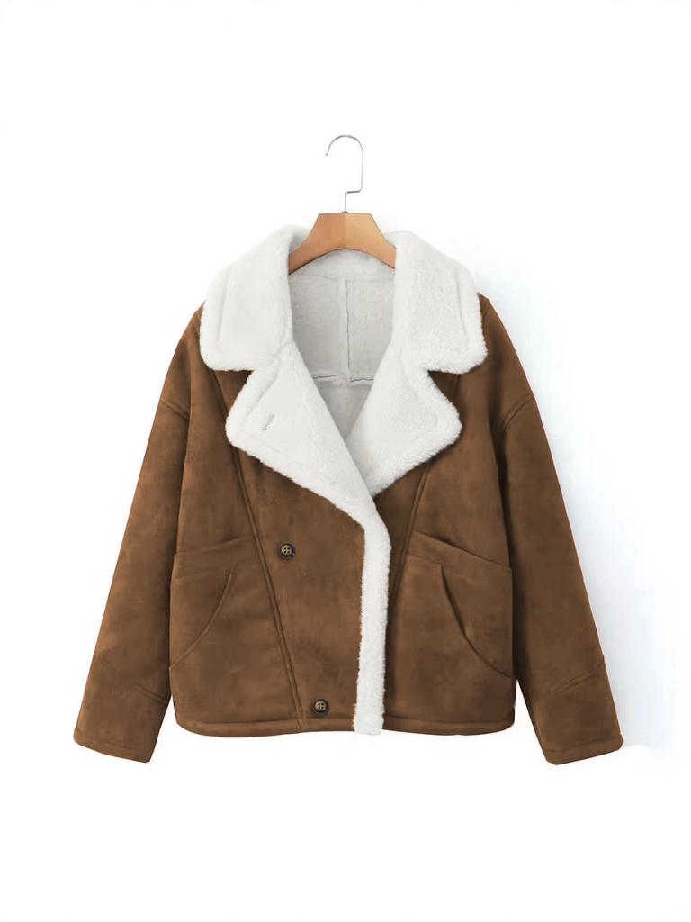 Stylish, Loose-fitting, Warm, Retro- Lamb Wool Coat For Women