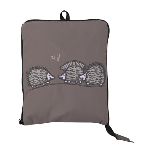 Folding Boston Bag, Medium, Lisa Larson H0002, LL13. Greige Hedgehog