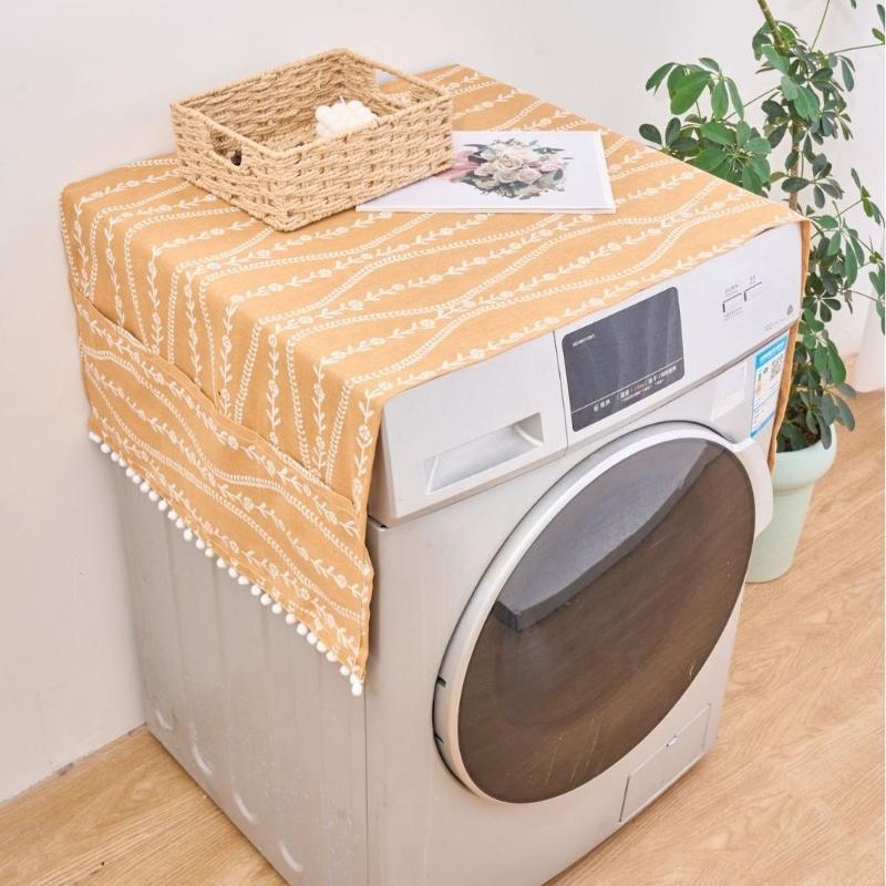 Polyester Cotton Dustproof Cover Cloth Washing Machine Refrigerator Microwave Oven Protective Cover,Home Decoration Cover Cloth