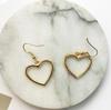 Ohrringe Für Damen Gold Modeschmuck Anhänger Mädchen Trend Geschenk Hängend Dangler Ohrhänger Verschluss Weiblich Herz Einfach