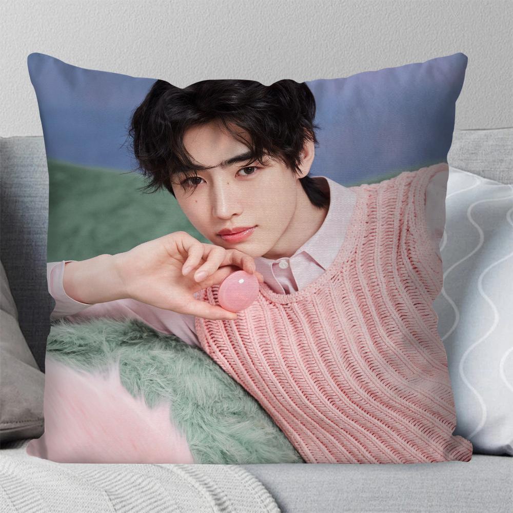 Park Sunghoon Pop Singer Pillow Case Square Pillow Bedroom Sofa Leisure Comfort Cushion Car Living Room Home Decoration 40X40
