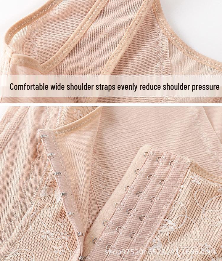 Breathable Postpartum Body Shaper Corset with Abdomen Control and Three-Row Buckle.