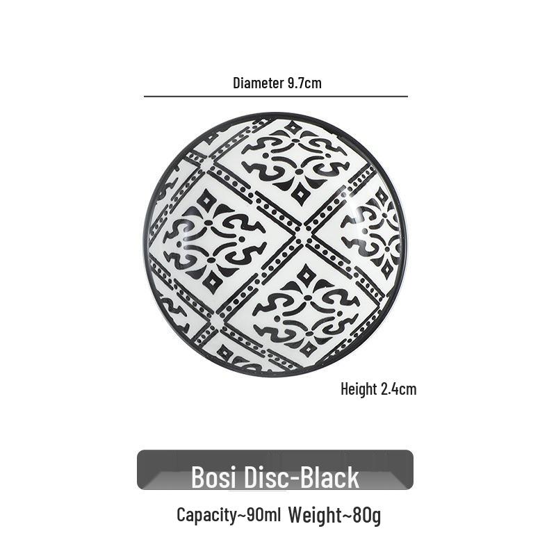 

Богемная керамическая пиала для приправ - Маленькая пиала для соуса для суши, хот-пота, соевого соуса или уксуса.