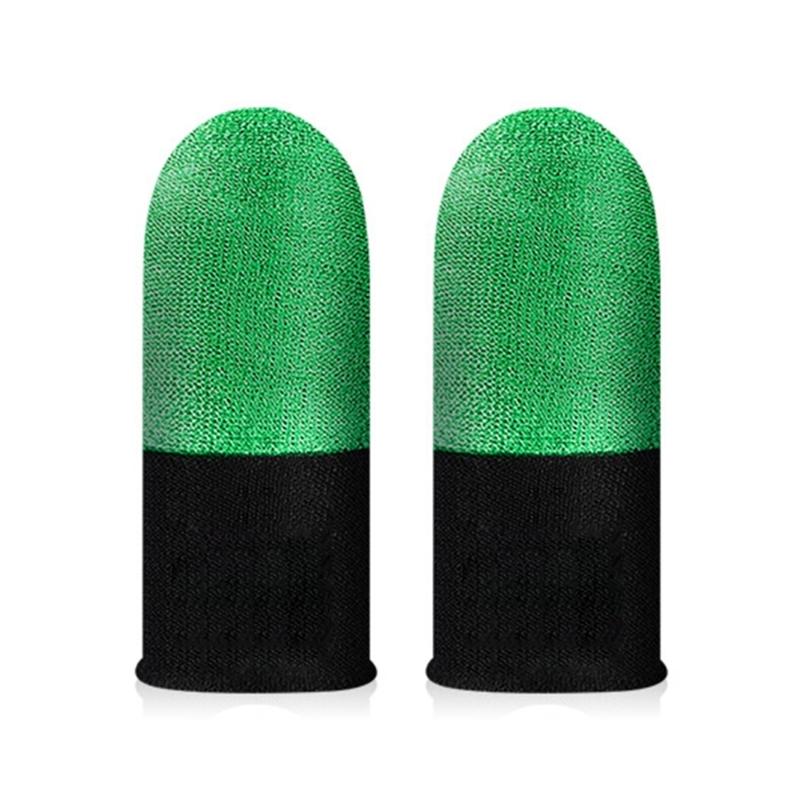 1 Pair Luminous Finger Cover Finger Sleeves Anti Slip Finger Gloves for Mobile Games Thumb Fingertip Covers