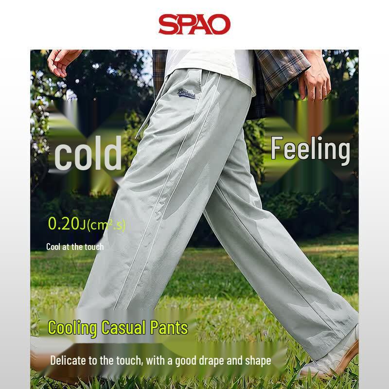 SPAO Men s Summer Retro Loose Fit Sun Protection Straight-Leg Pants XL